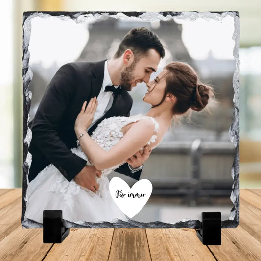 Individuelle Foto Schiefertafel - Paar - Schiefertafel