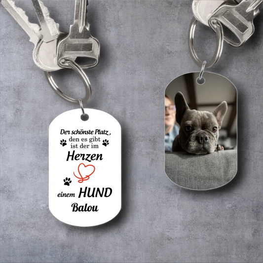 Der schönste Platz im Herzen - Hunde - Schlüsselanhänger