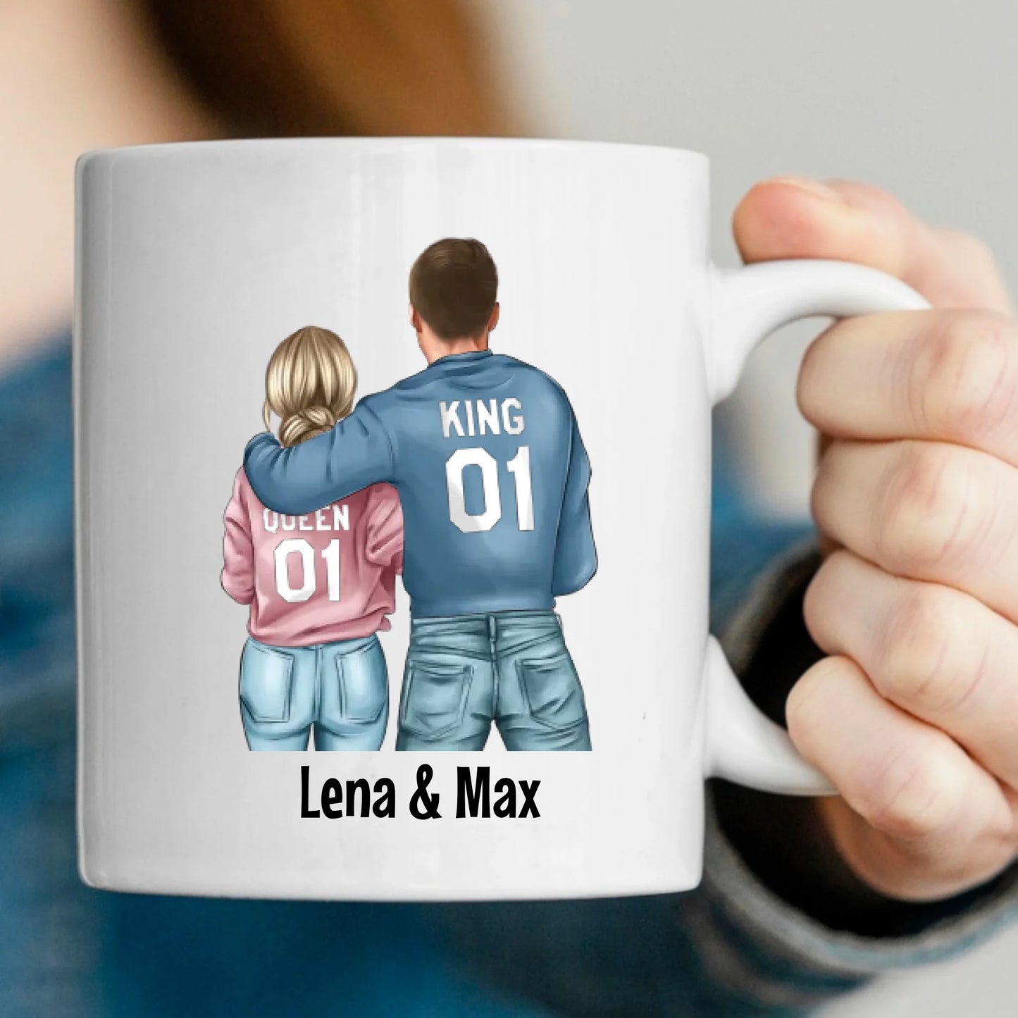 Jeden Tag Liebe - Individuelle Tasse für Paare