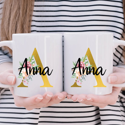 Initiale und Name  -  Individuelle Tasse